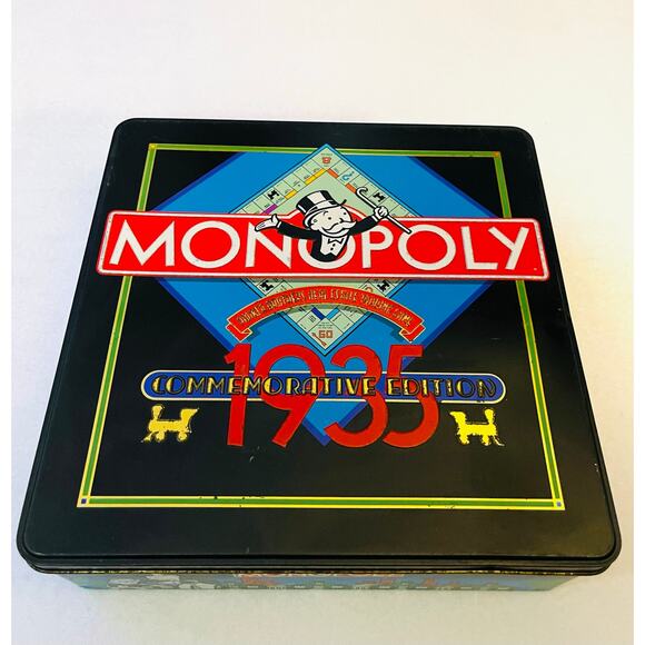 Vintage Monopoly 1935 Commemorative Edition 1985 Collectors Tin Complete - Picture 1 of 8